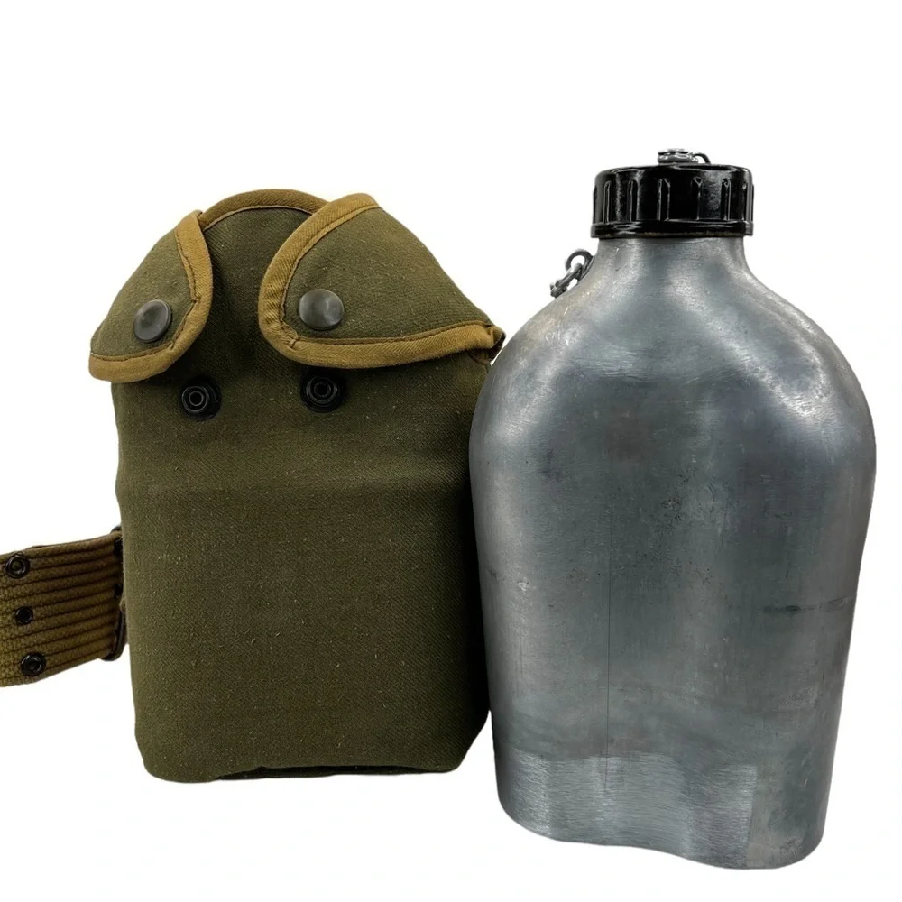 Vintage U.S. Military Henri Brun Clermont-FD Canteen and Gear Belt